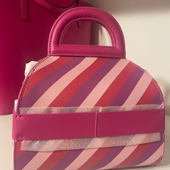Kate Spade Pink PASTRY Striped Women's Bag NWT - Picture 3 of 6